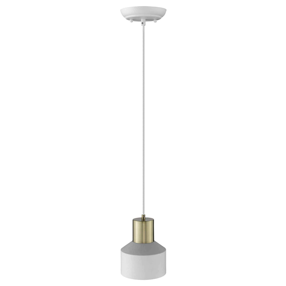 White and Gold Pendant Hanging Light - Homeroots - Flyclothing LLC