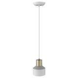 White and Gold Pendant Hanging Light - Homeroots