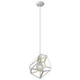 Hedron 1-Light White Pendant - Homeroots