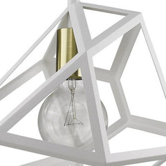 Hedron 1-Light White Pendant - Homeroots
