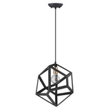 Hedron 1-Light Matte Black Pendant - Homeroots - Flyclothing LLC