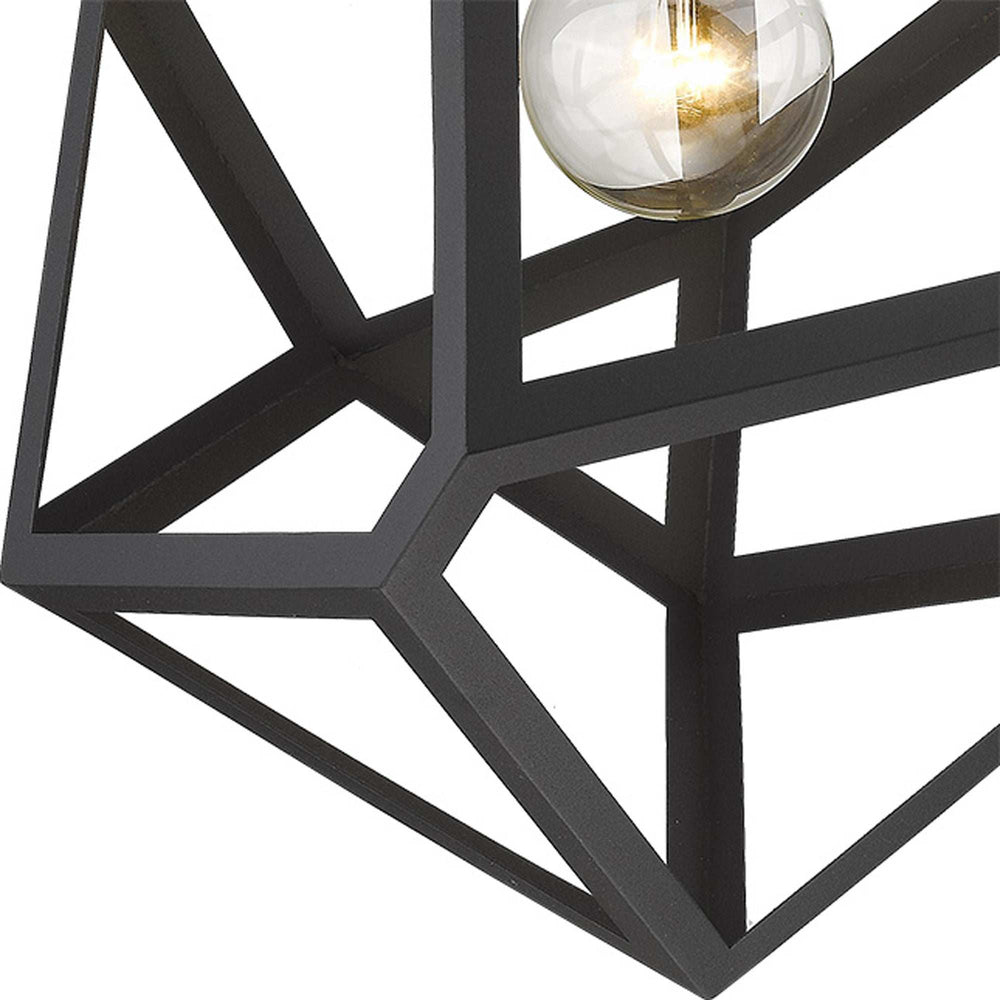 Hedron 1-Light Matte Black Pendant - Homeroots - Flyclothing LLC