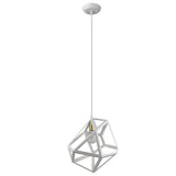 Hedron 1-Light White Pendant - Homeroots