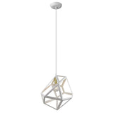 Hedron 1-Light White Pendant - Homeroots - Flyclothing LLC