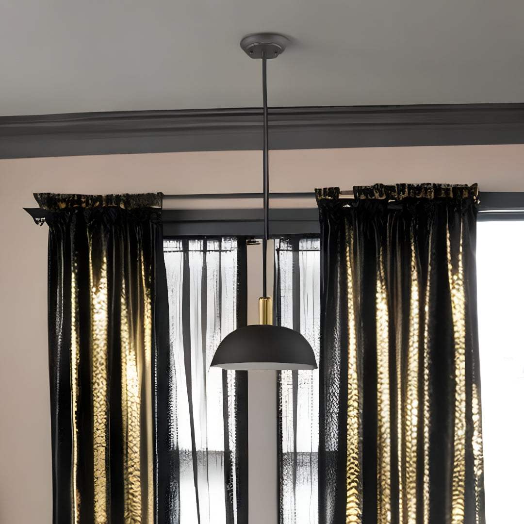 Ingo 1-Light Matte Black Pendant - Homeroots - Flyclothing LLC
