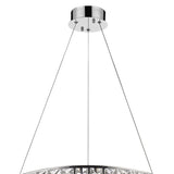 Silver Faux Crystal Bling Ring LED Hanging Light - Homeroots