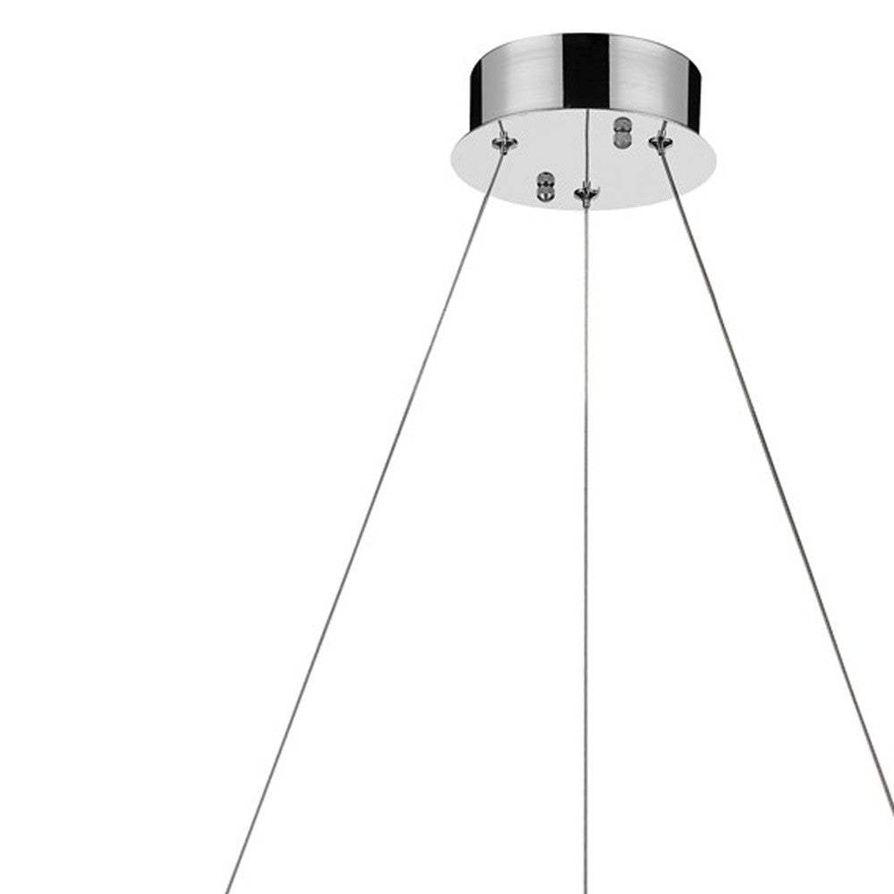 Silver Faux Crystal Bling Ring LED Hanging Light - Homeroots - Flyclothing LLC