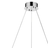 Silver Faux Crystal Bling Ring LED Hanging Light - Homeroots - Flyclothing LLC