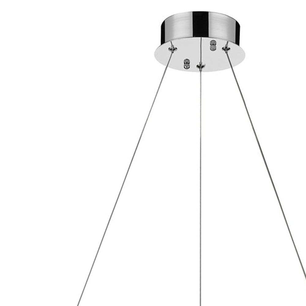 Silver Faux Crystal Bling Ring LED Hanging Light - Homeroots - Flyclothing LLC