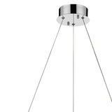 Silver Faux Crystal Bling Ring LED Hanging Light - Homeroots