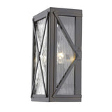 Burnished Bronze Criss Cross Water Glass Outdoor Light - Homeroots - Flyclothing LLC
