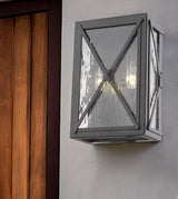 Burnished Bronze Criss Cross Water Glass Outdoor Light - Homeroots - Flyclothing LLC