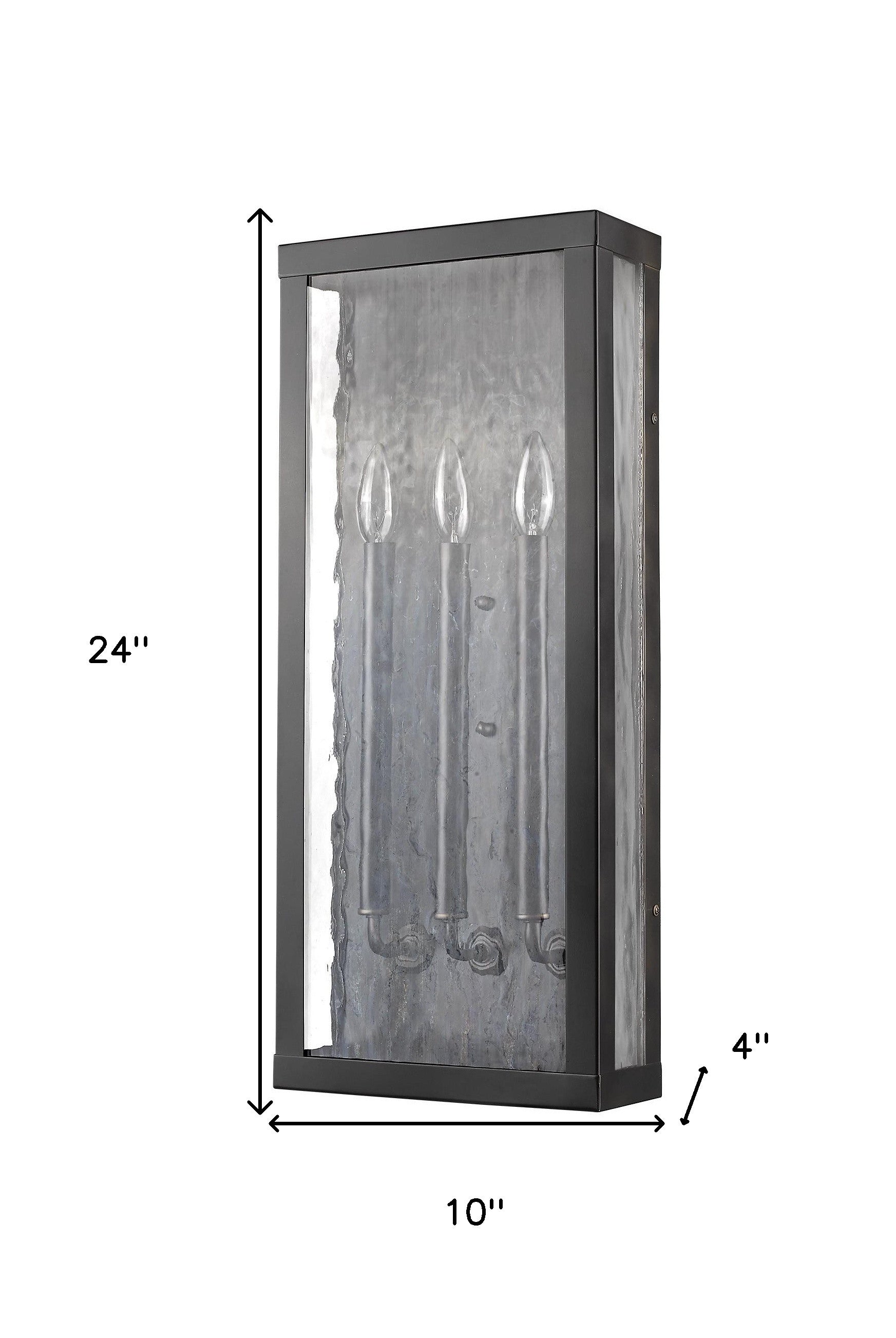 Charleston 3-Light Oil-Rubbed Bronze Shadowbox Wall Light (Large)