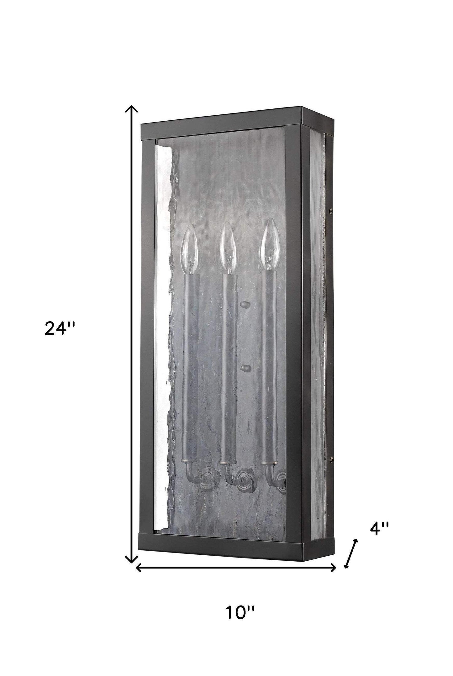 Charleston 3-Light Oil-Rubbed Bronze Shadowbox Wall Light (Large) - Homeroots - Flyclothing LLC