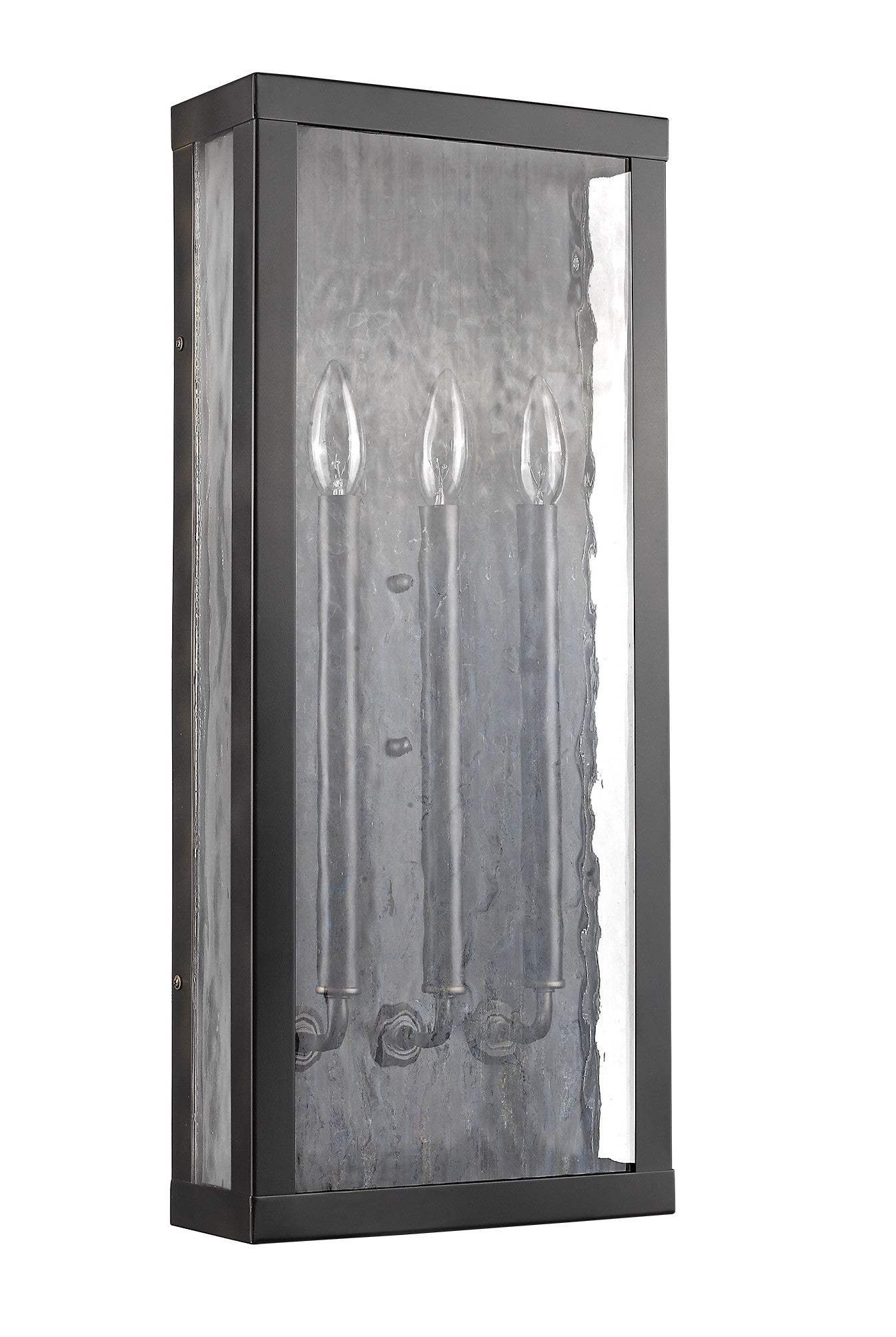 Charleston 3-Light Oil-Rubbed Bronze Shadowbox Wall Light (Large) - Homeroots - Flyclothing LLC