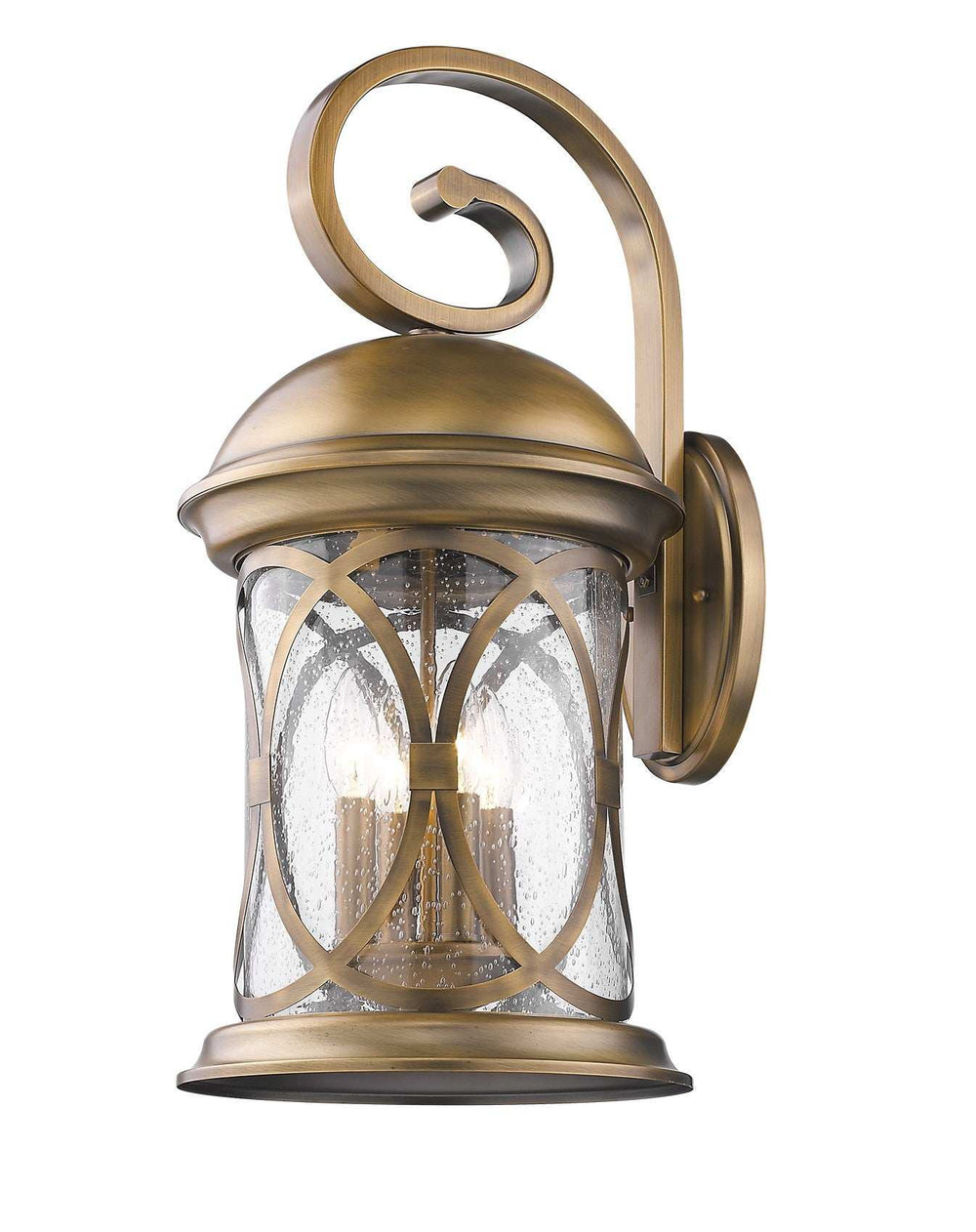 Lincoln 4-Light Antique Brass Wall Light - Homeroots - Flyclothing LLC