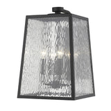 Hirche 4-Light Matte Black Wall Light - Homeroots