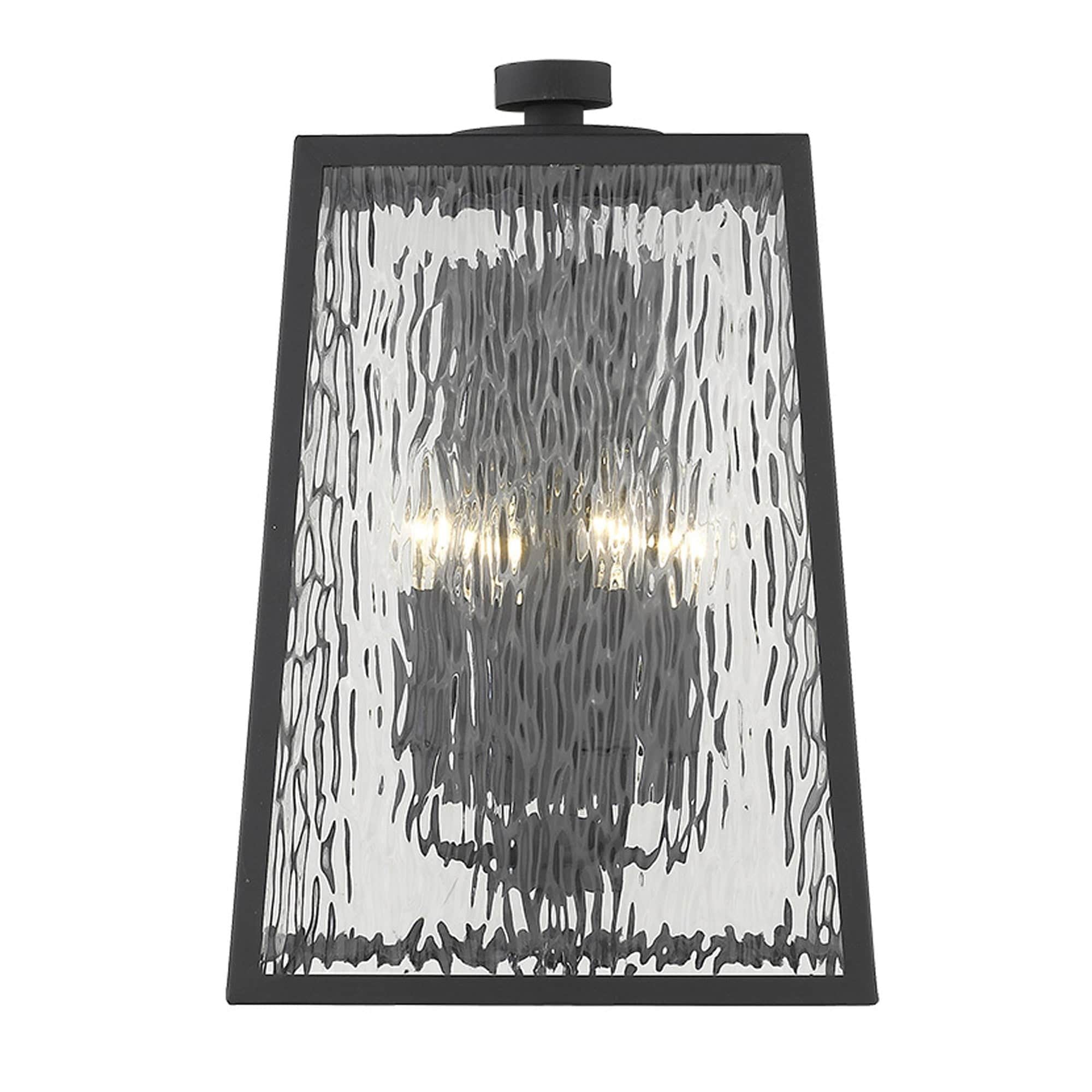 Hirche 4-Light Matte Black Wall Light - Homeroots