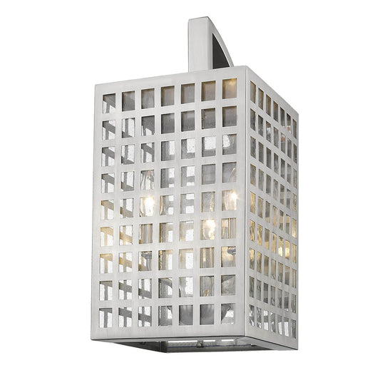 Letzel 3-Light Satin Nickel Wall Light - Homeroots