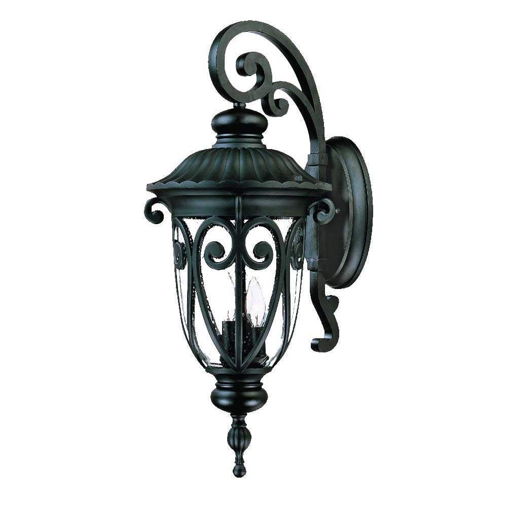 Naples 3-Light Matte Black Wall Light - Homeroots - Flyclothing LLC