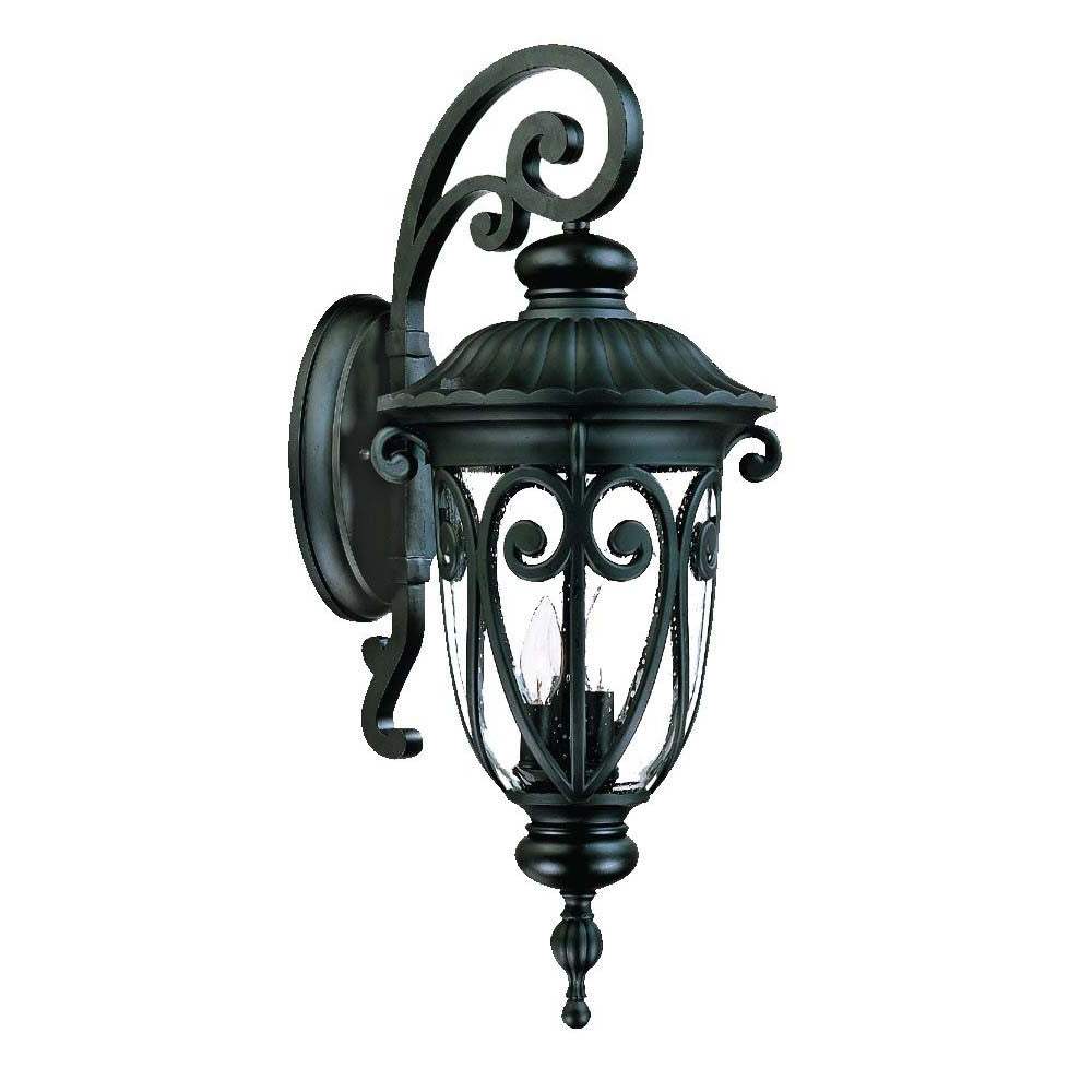Naples 3-Light Matte Black Wall Light - Homeroots - Flyclothing LLC