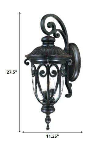Naples 3-Light Marbelized Mahogany Wall Light - Homeroots - Flyclothing LLC