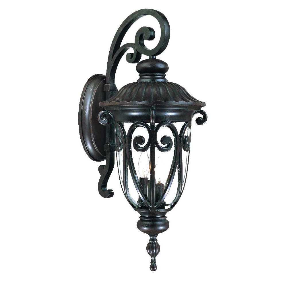 Naples 3-Light Marbelized Mahogany Wall Light - Homeroots - Flyclothing LLC