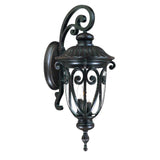 Naples 3-Light Marbelized Mahogany Wall Light - Homeroots