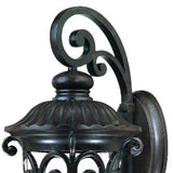 Naples 3-Light Marbelized Mahogany Wall Light - Homeroots