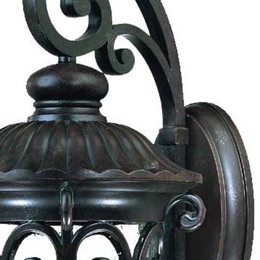 Naples 3-Light Marbelized Mahogany Wall Light - Homeroots - Flyclothing LLC