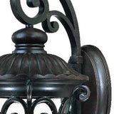 Naples 3-Light Marbelized Mahogany Wall Light - Homeroots
