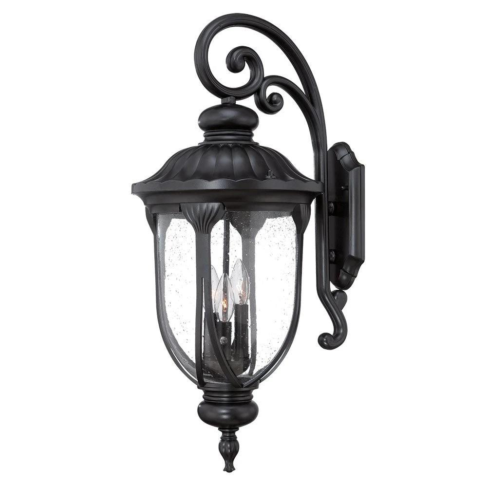 Laurens 3-Light Matte Black Wall Light - Homeroots