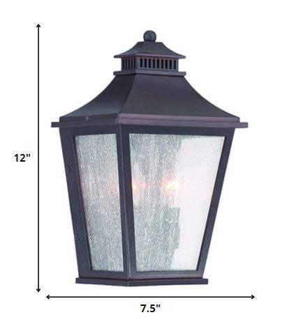 Antique Bronze Two Light Pocket Lantern Wall Light - Homeroots - Flyclothing LLC