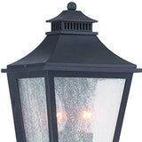 Matte Black Two Light Pocket Lantern Wall Light - Homeroots