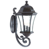 XL Antique Black Tapered Lantern Wall Light - Homeroots
