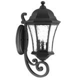 XL Matte Black Tapered Lantern Wall Light - Homeroots