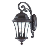 XL Antique Black Tapered Hanging Lantern Wall Light - Homeroots