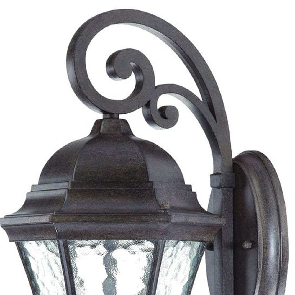 XL Antique Black Tapered Hanging Lantern Wall Light - Homeroots - Flyclothing LLC