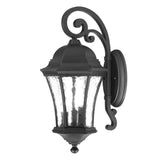 XL Matte Black Tapered Hanging Lantern Wall Light - Homeroots