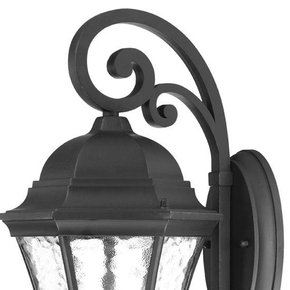 XL Matte Black Tapered Hanging Lantern Wall Light - Homeroots - Flyclothing LLC