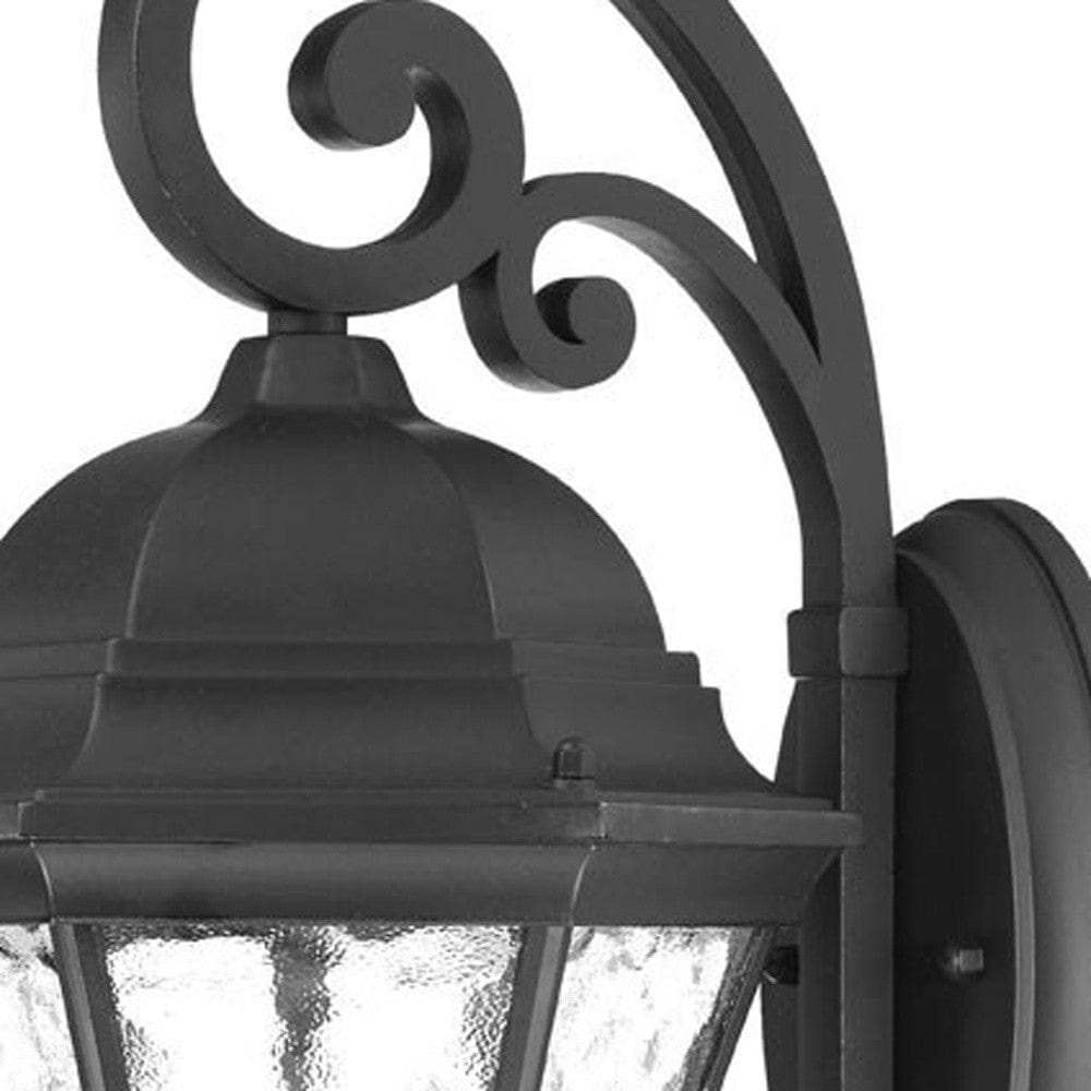 XL Matte Black Tapered Hanging Lantern Wall Light - Homeroots - Flyclothing LLC
