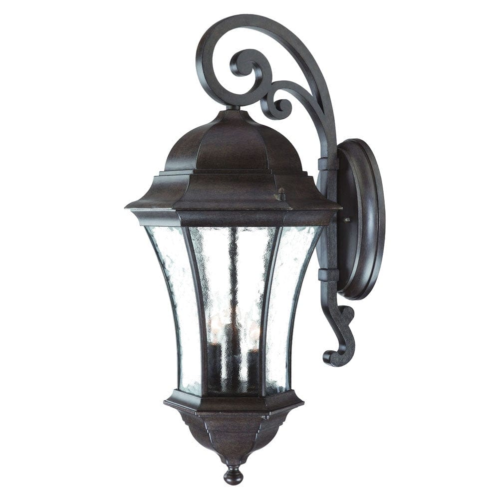 Waverly 3-Light Black Coral Wall Light - Homeroots