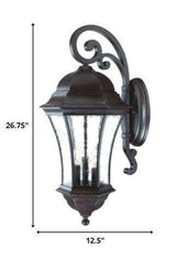 Waverly 3-Light Black Coral Wall Light - Homeroots - Flyclothing LLC
