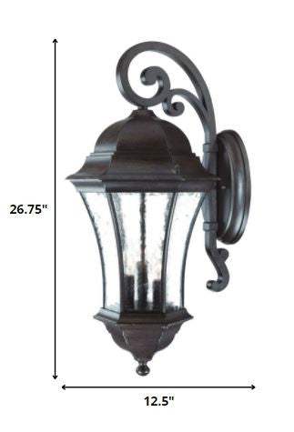 Waverly 3-Light Black Coral Wall Light - Homeroots - Flyclothing LLC