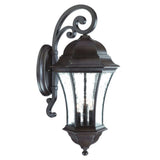Waverly 3-Light Black Coral Wall Light - Homeroots