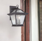 XL Matte Black Birdhouse Shape Outdoor Wall Light - Homeroots