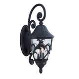 Three Light Matte Black Leaf Detail Wall Light - Homeroots - Flyclothing LLC