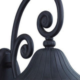 Three Light Matte Black Leaf Detail Wall Light - Homeroots