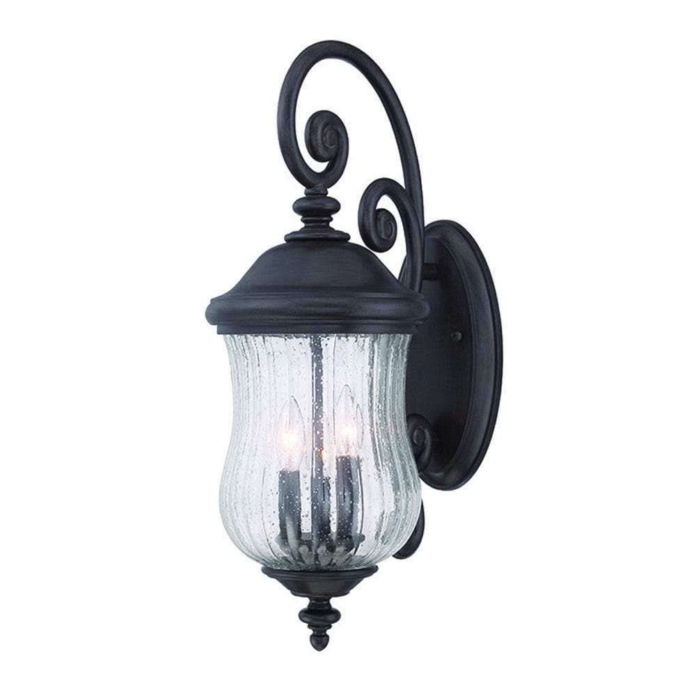 Three Light Matte Black Urn Shaped Wall Light - Homeroots - Flyclothing LLC
