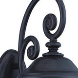 Three Light Matte Black Urn Shaped Wall Light - Homeroots